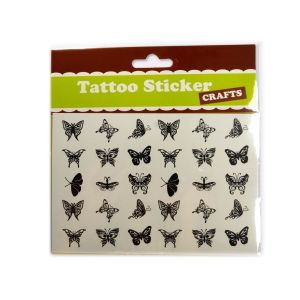 Tattoos Sticker Schmetterlinge schwarz 10x15 cm 5SB 7911-04031 4016490788713  