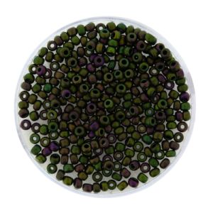 Jap. Miyukirocailles metallic matt violett green 2,2 mm 4 gr 9660-554 4016490358671  