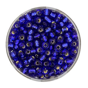Rocailles dunkelblau silbereinzug 4 mm 17 gr 9662-954 4016490585657  