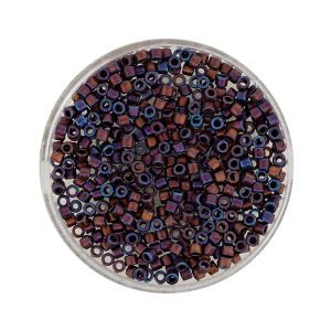 hochw. jap. Delica Beads copper rainbow matt irisierend 2,2 mm 4 gr 9664-234 4016490533184  