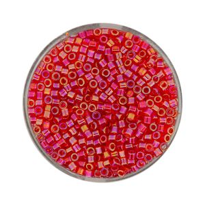 hochw. jap. Delica Beads red AB transparent 2,2 mm 10 gr 9664-994 4016490532880  