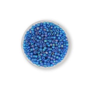 Jap. Miyukirocailles transp.matt blue rainbow 2,5 mm 12 gr 9674-464 4016490813880  
