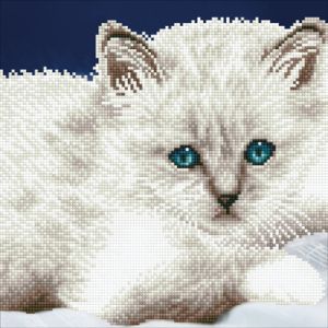 DIAMOND DOTZ White Cat 32x32 cm DD-49295 4897073249513  