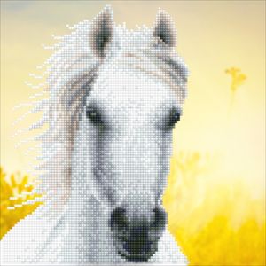 DIAMOND DOTZ White Horse 30,5x30,5 cm 1St DD-50461 4897073248110  