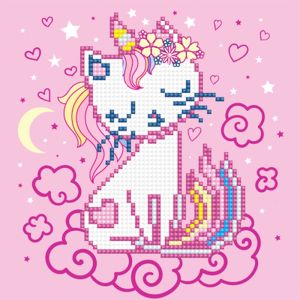 DIAMOND DOTZ Uni Kitty on pink Background 20,3x20,3 cm 2St DD-50483 4897073248363  