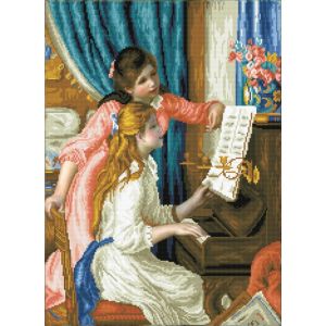 DIAMOND DOTZ Girl´s at the Piano 48x66 cm 1St DD12-034 4897073245119  