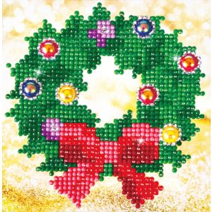 DIAMOND DOTZ Christmas Wreath Picture 13,5x13,5 cm 3St DD2-037 4897073240541  