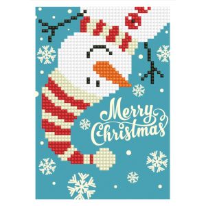 DIAMOND DOTZ Grußkarten Merry Christmas Snowman 12,6x17,7 cm 3St DDG-019 4897073247915  
