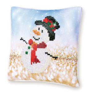 DIAMOND DOTZ Kissen Snowman Top Hat Pillow 18x18 cm 2St DDP2-033 4897073242323  