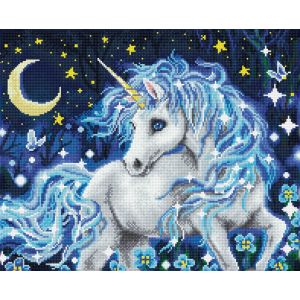 DIAMOND DOTZ SQUARES Moonlight Unicorn 42x52 cm DQ11-001 4895225926343  