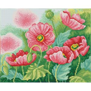 DIAMOND DOTZ SQUARES Watercolour Poppies 30x37 cm DQ8-024 4895225917808  