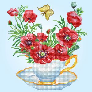 SIMPLY DOTZ Teatime Poppies 32x32 cm SD3-405 4895225925551  