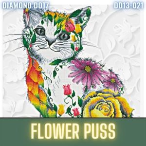 DIAMOND DOTZ Flower Puss 55x78 cm 1St DD13-021 4897073249254  