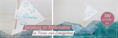 Konfirmations-Einladung auf hoher See