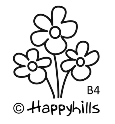 Figurenkegelstempel Blumenstrauß 2,3 cm Happyhills Stempel