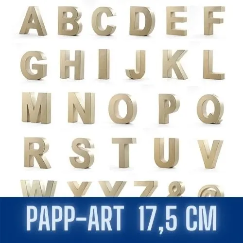 Pappbuchstaben & Zahlen 17,5 × 5,5 cm – Beispiele aus der Auswahl