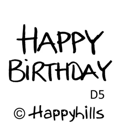 Figurenkegelstempel Happy Birthday 2,3 cm Happyhills Stempel
