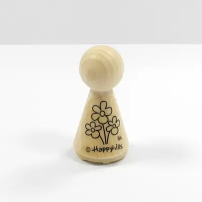 Figurenkegelstempel Blumenstrauß 2,3 cm Happyhills Stempel