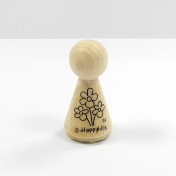 Happyhills Figurenkegelstempel Blumenstrauß aus Holz