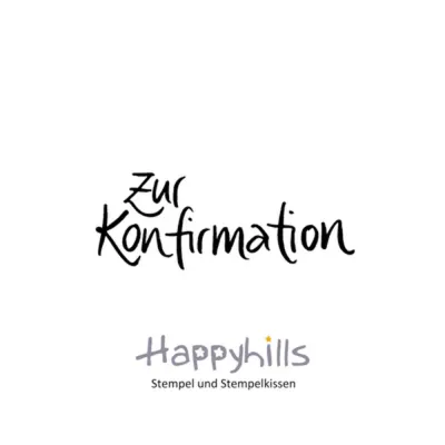 Stempel zur Konfirmation 1,8x4,55 cm Happyhills Stempel