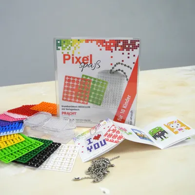 Pixel Spaß Grundsortiment für 10 Kinder, ausgepackt