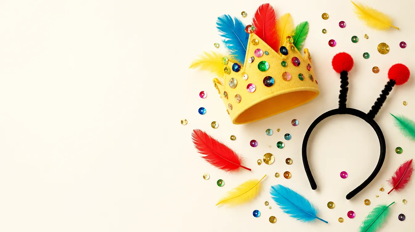 KI-generiertes Bild: Fasching und Karneval – Kostüm-Zubehör selbst gemacht
