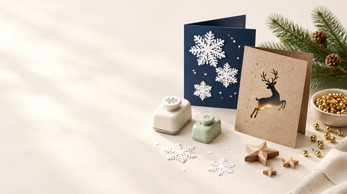 KI-generiertes Bild: Weihnachten basteln – Karten, Anhänger und Deko selbst gemacht