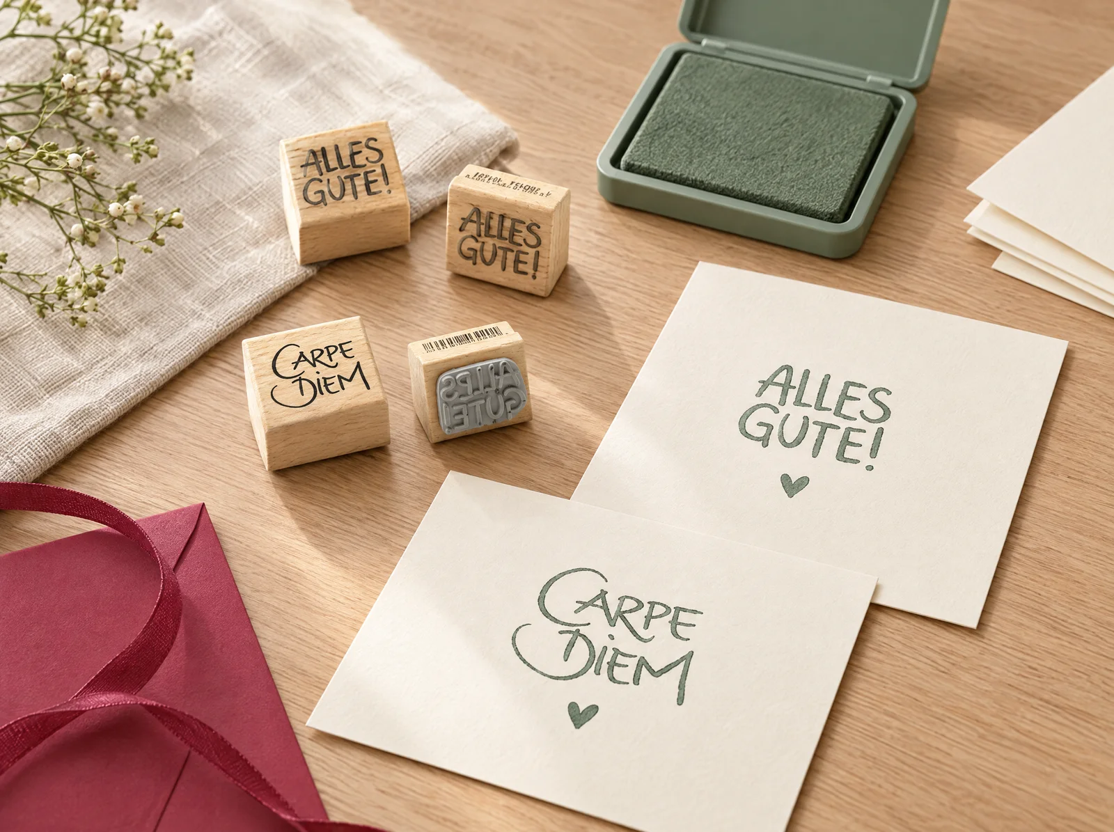 KI-generiertes Bild: Stempel und Zubehör