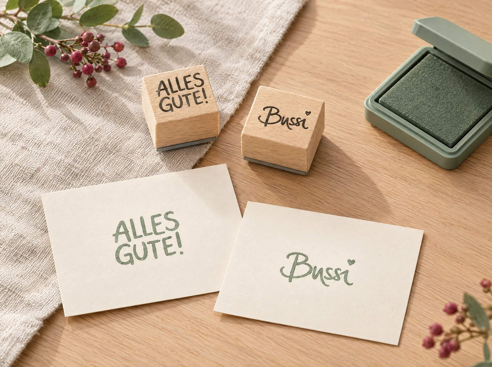 KI-generiertes Bild: Text Stempel